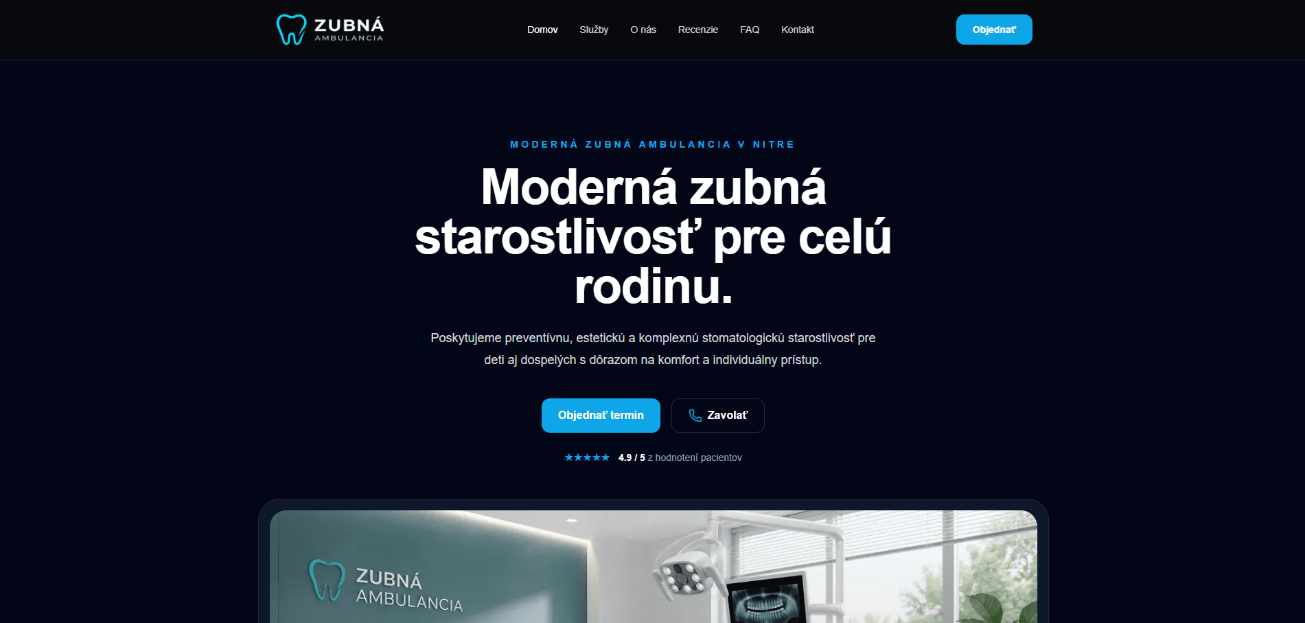 Ukážka projektu Zubná ambulancia